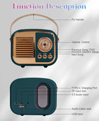 Altavoz Bluetooth retro, altavoz inalámbrico vintage, mini radio portátil