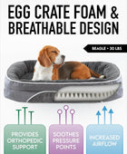 Camas ortopédicas para perros grandes, cama para perros con soporte de espuma