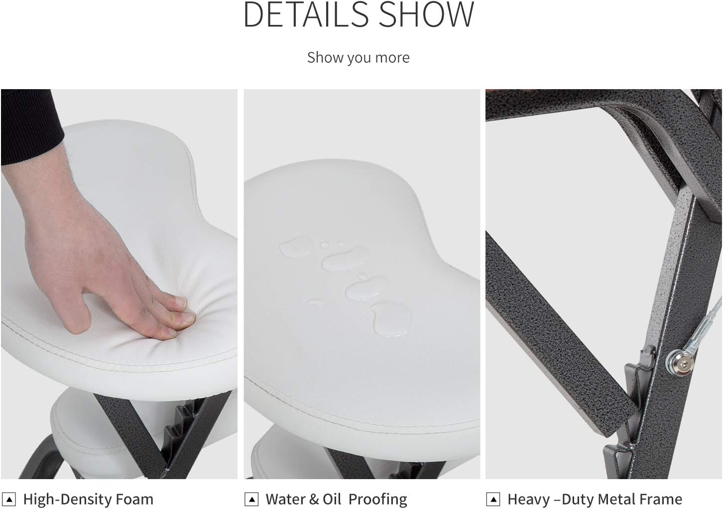 Silla de masaje portátil para tatuaje, silla plegable de altura ajustable,