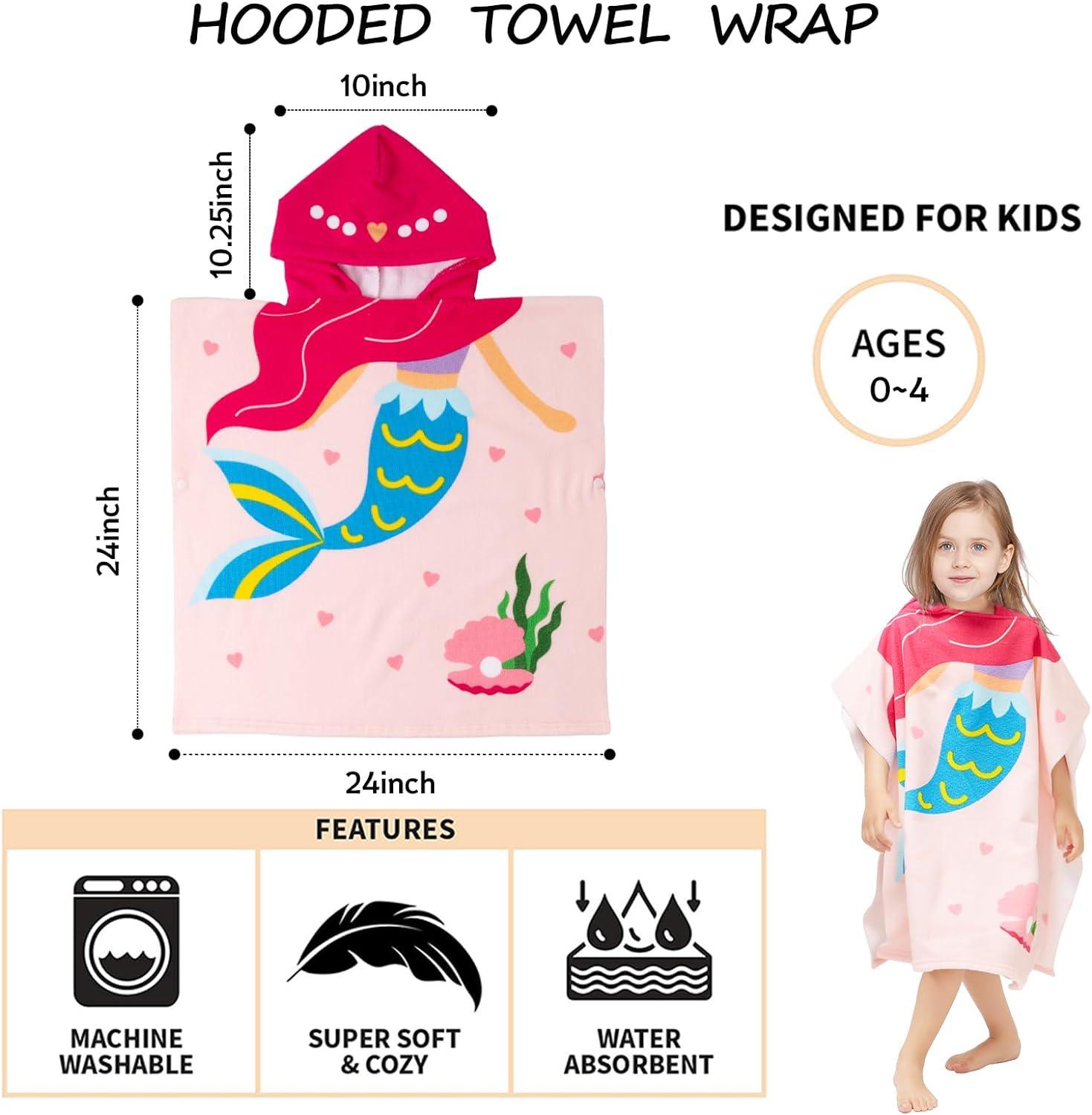 Toalla con capucha para niños pequeños de 0 a 4 años, toalla de baño para - VIRTUAL MUEBLES