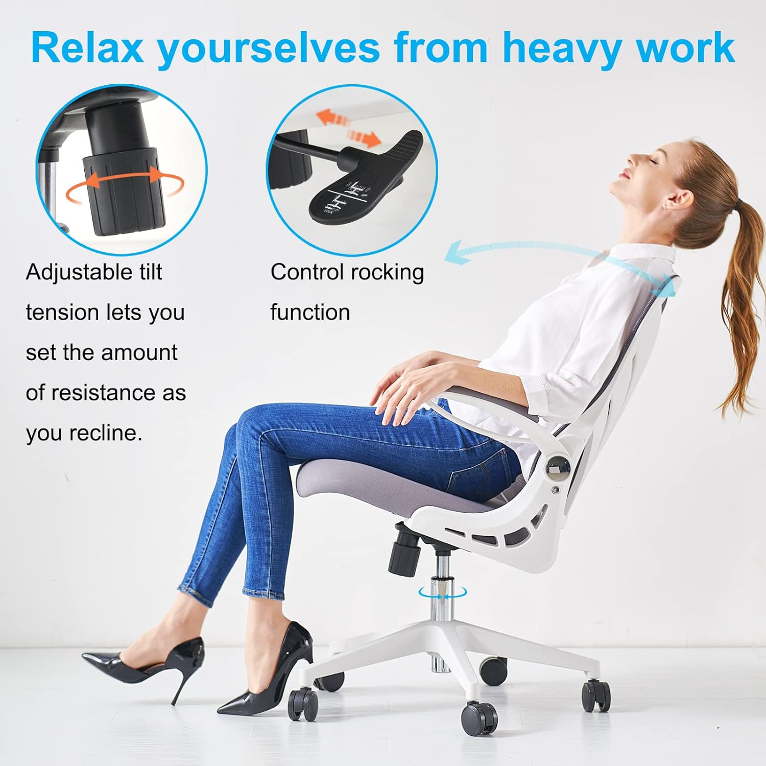 Silla de oficina plegable silla de escritorio plegable ergonómica para  oficina en casa silla de oficina plegable silla de escritorio plegable silla