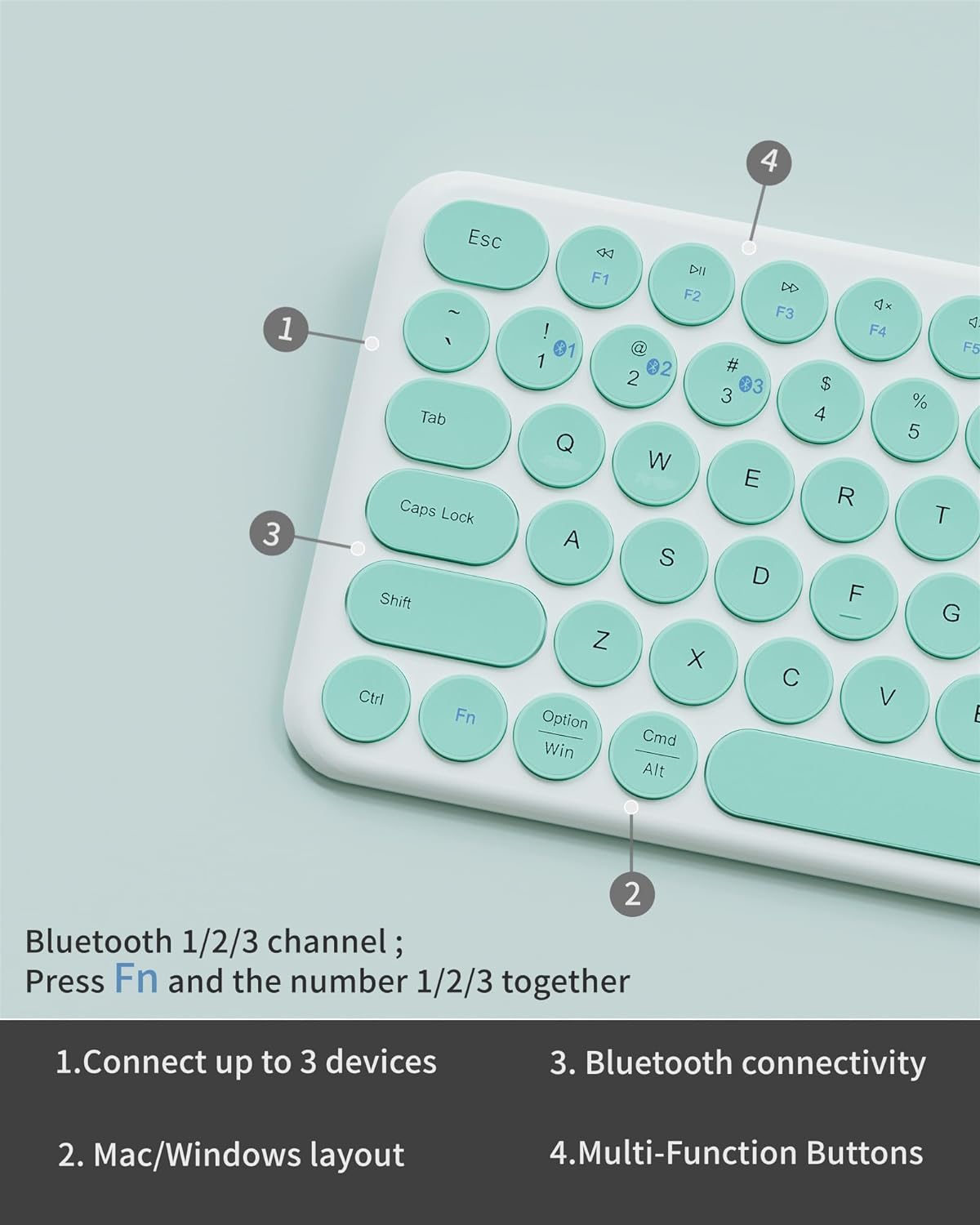 Mini Teclado Inalámbrico Bluetooth