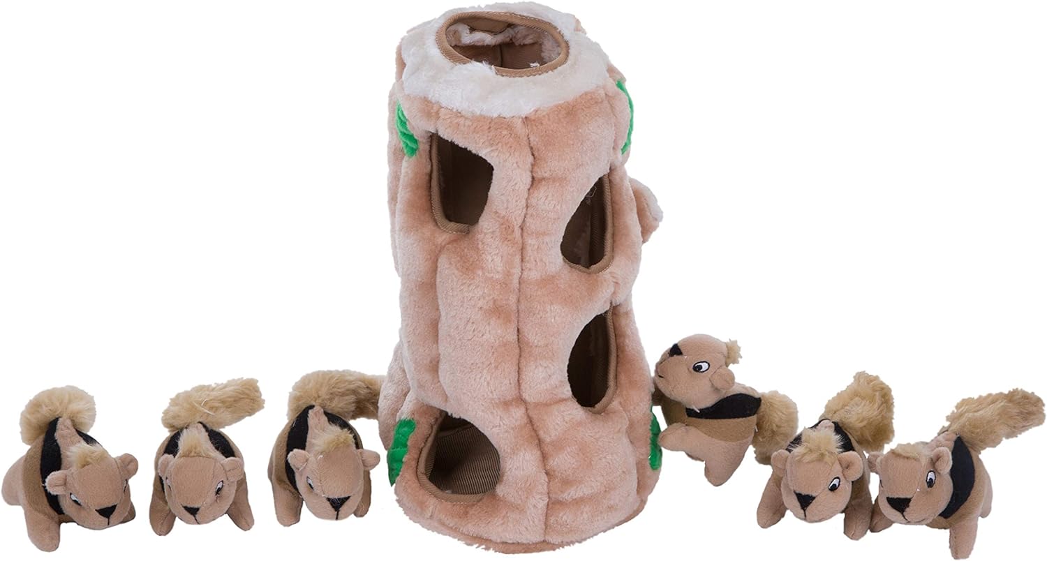  Laifug Juguete de peluche para perro de ardilla oculta, juguete  interactivo chirriante para perros para esconderse y buscar, XL : Laifug:  Productos para Animales