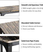 Giantex Juego de mesa de comedor y sillas de 3 piezas con mesa de mármol