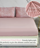 Bed in a Bag Juego de edredón de 5 piezas, tamaño Queen, color rosa, con patrón