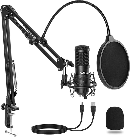 Kit de micrófono USB, 192 kHz24 bits de transmisión de podcast, condensador de