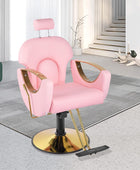 Silla de peluquería reclinable Silla de salón Silla hidráulica ajustable en