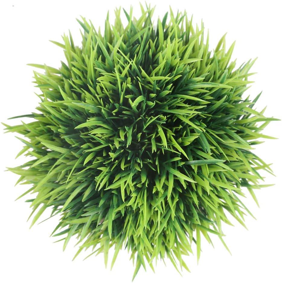 Mini plantas artificiales, arbustos topiarios de plástico de hierba verde falsa - VIRTUAL MUEBLES