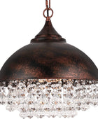 Lámpara de techo MKLOT, candelabro colgante con pequeñas cuentas de cristal