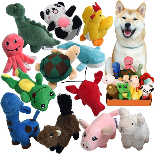 Paquete de juguetes de felpa chirriantes para perro Juguetes de felpa pequeños
