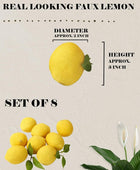Limones decorativos de aspecto real con hojas sueltas, limones sintéticos para - VIRTUAL MUEBLES