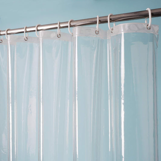 Forro de cortina de ducha transparente 9G, 72 x 78 pulgadas de largo con 5