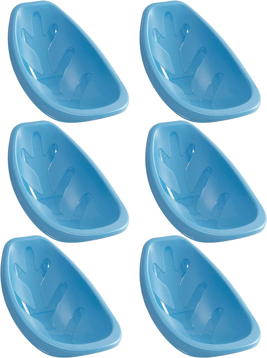 ECR4Kids Leaf Silla de asiento de suelo 6 piezas color azul pavo real