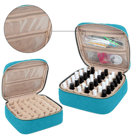 Bolsa de transporte para esmalte de uñas con capacidad para 36 botellas (0.5 - VIRTUAL MUEBLES