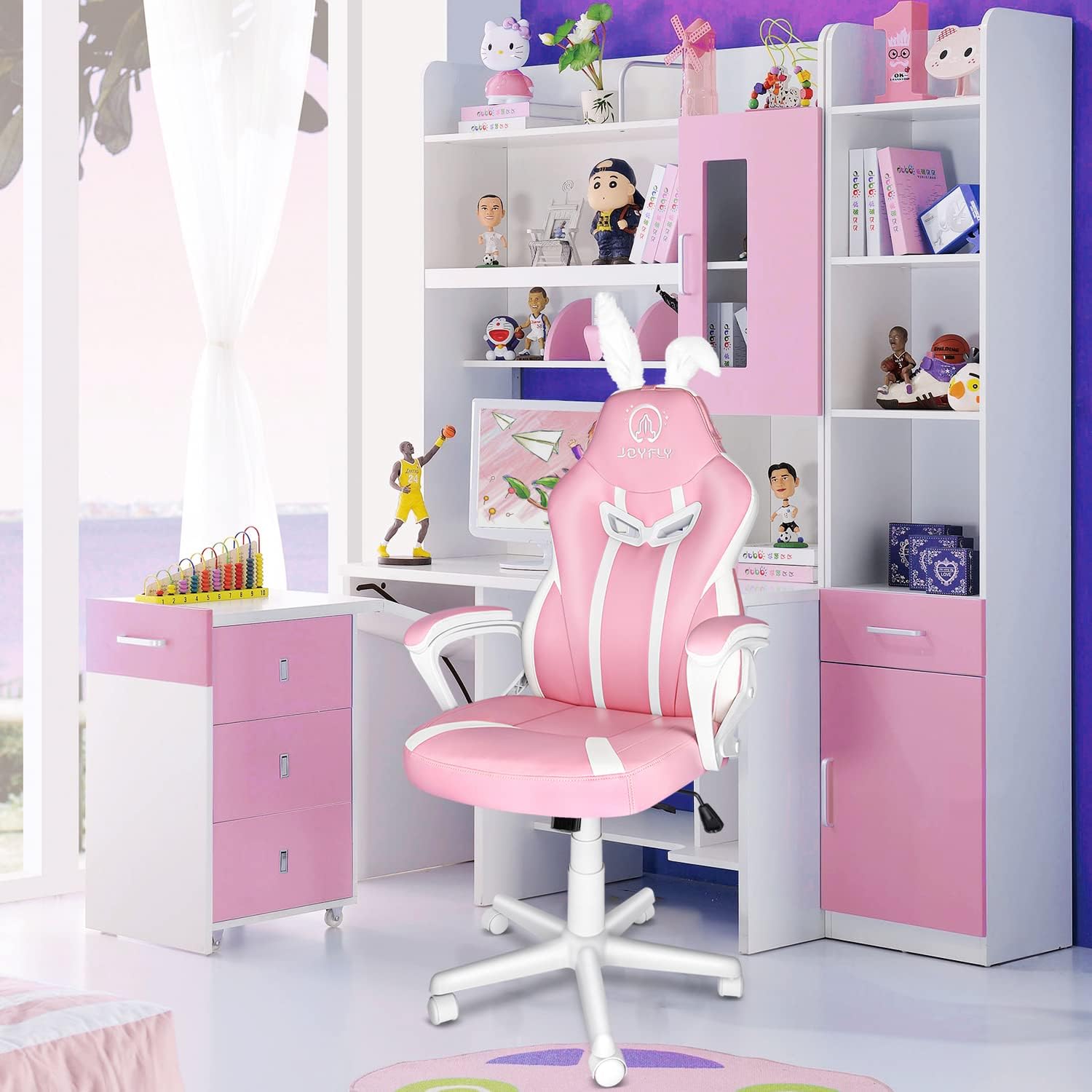 Silla de juegos rosa, silla de juegos de computadora para adultos, adolescentes