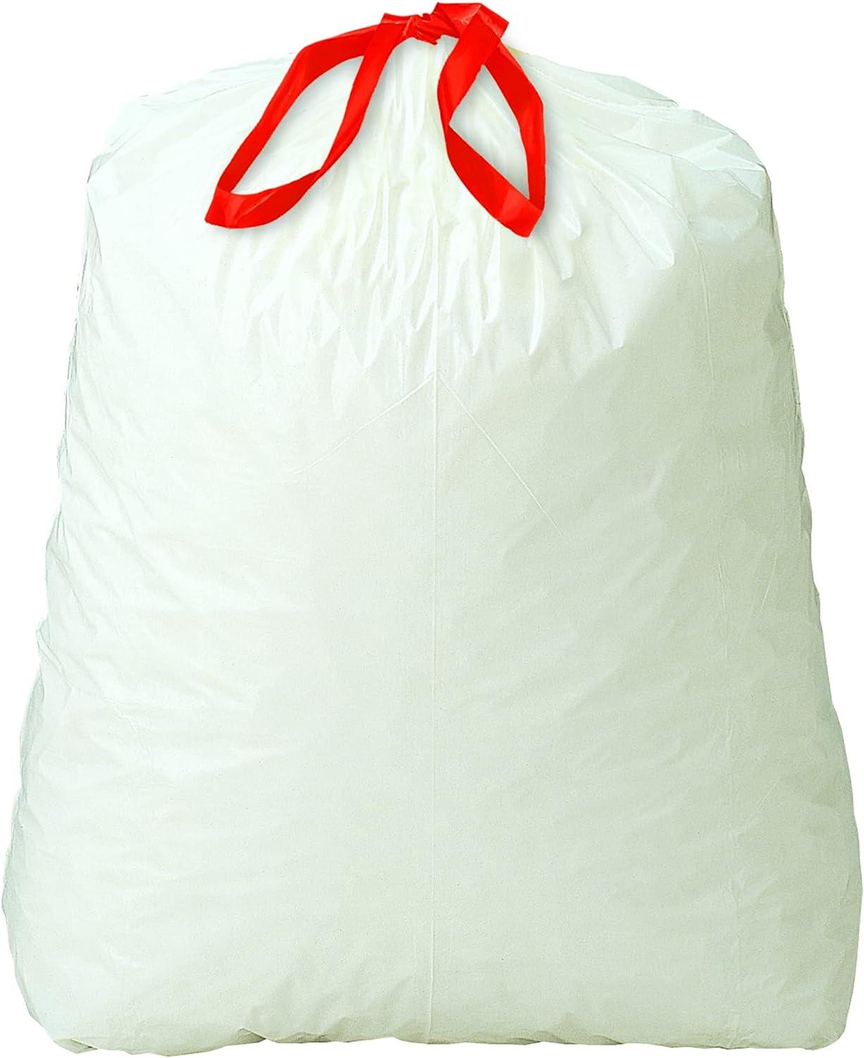 30 bolsas de basura con cordón para cocina, color blanco, sin