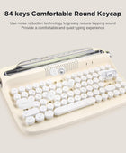 B303 Teclado inalámbrico para máquina de escribir, teclado estético Bluetooth