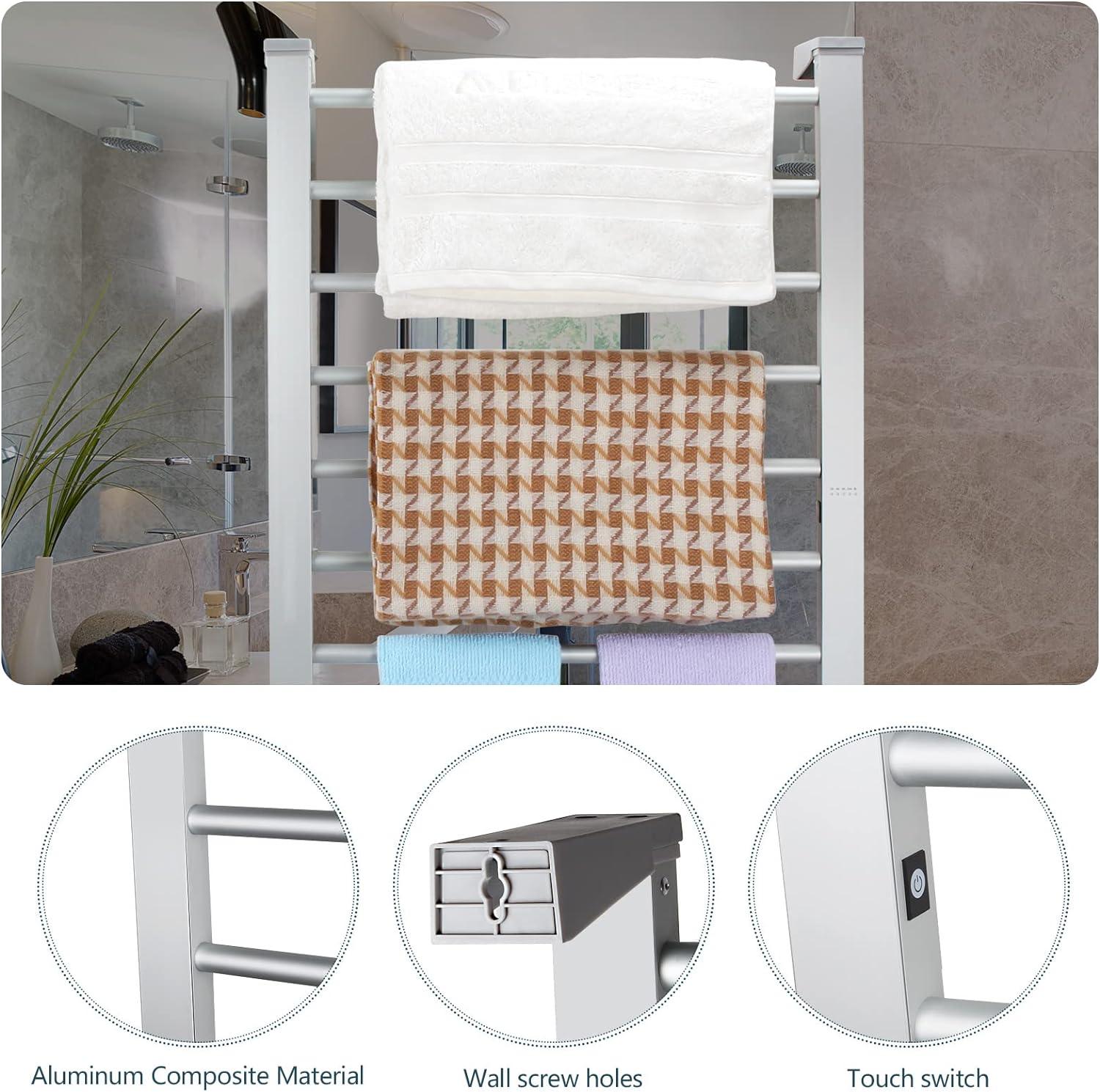 Calentador de toallas eléctrico con temporizador integrado, corte automático de - VIRTUAL MUEBLES