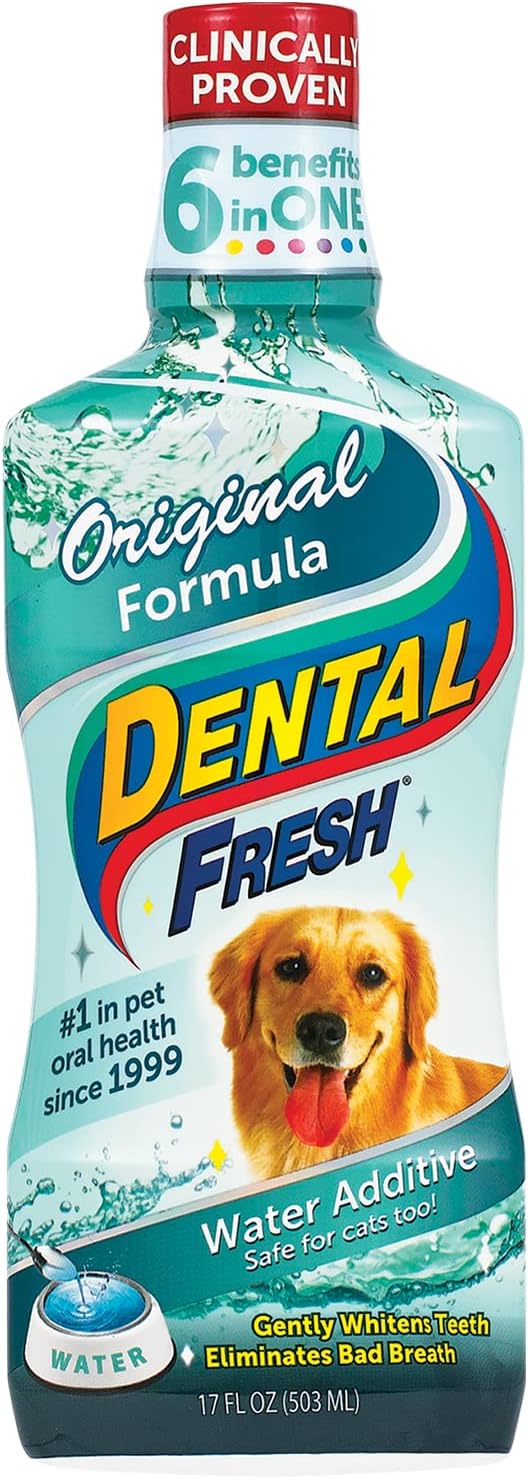 Dental Fresh Aditivo de agua dulce dental para mascotas, clínicamente probado,