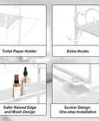 Flolding Estante organizador de baño sin montaje, estante de almacenamiento - VIRTUAL MUEBLES