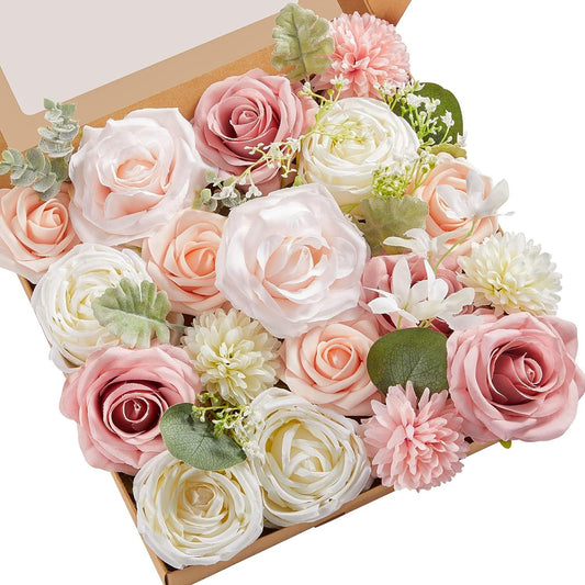 Flores artificiales de seda falsas para ramos de boda, decoración de pasteles, - VIRTUAL MUEBLES