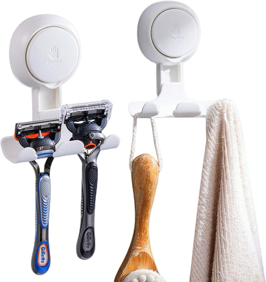 TAILI Soporte para maquinilla de afeitar de ducha, paquete de 2 unidades, - VIRTUAL MUEBLES