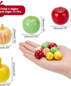 60 mini manzanas artificiales de frutas de espuma, manzana falsa para el hogar, - VIRTUAL MUEBLES