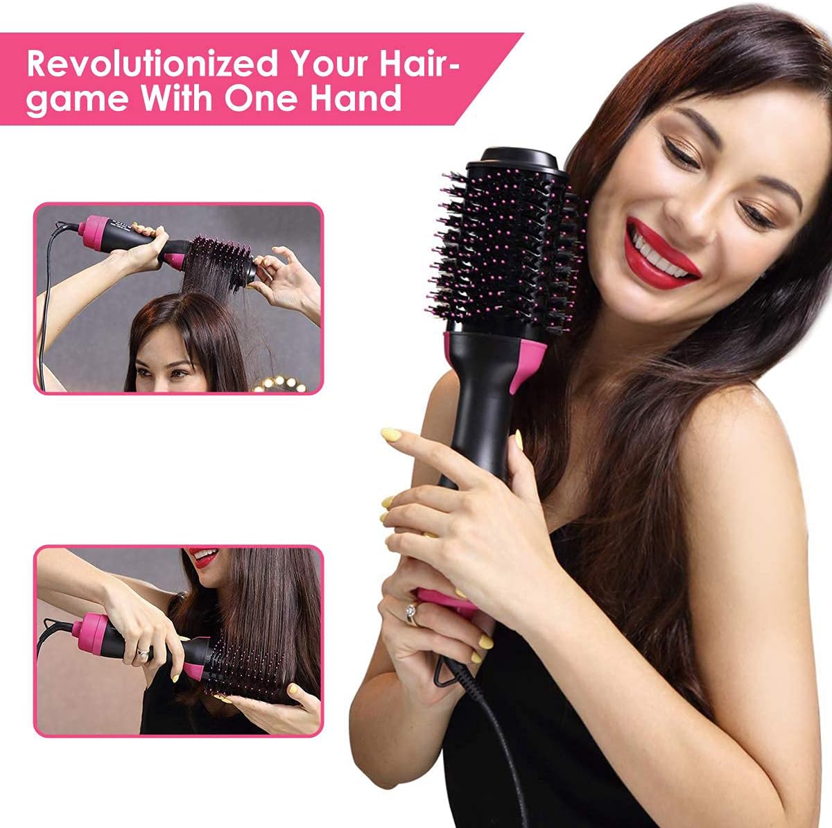 Cepillo secador de pelo, cepillo secador de pelo en un cepillo profesional de