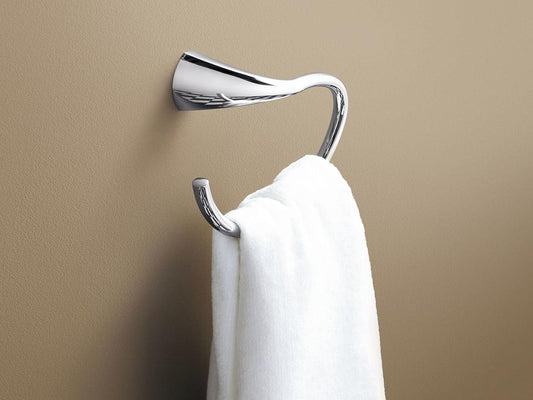 -Anillo de toalla de KOHLER, Anillo de toalla de baño, colección Alteo, cromo - VIRTUAL MUEBLES