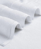 Juego de 8 toallas de baño de lujo, color blanco, 700gsm de grosor, algodón