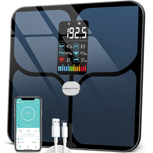 Báscula de grasa corporal, Báscula digital inteligente de baño para peso - VIRTUAL MUEBLES