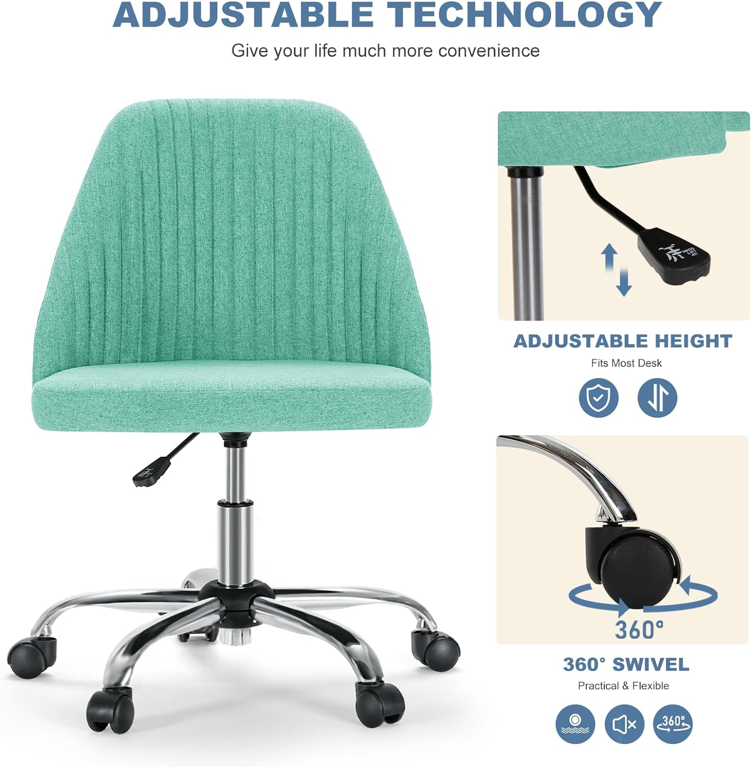 Silla de oficina, silla de escritorio, sillas de escritorio pequeñas con