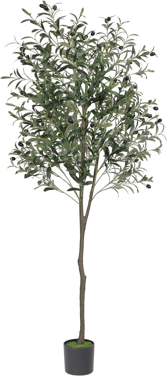 Árboles artificiales de seda verde oliva de 82 - VIRTUAL MUEBLES