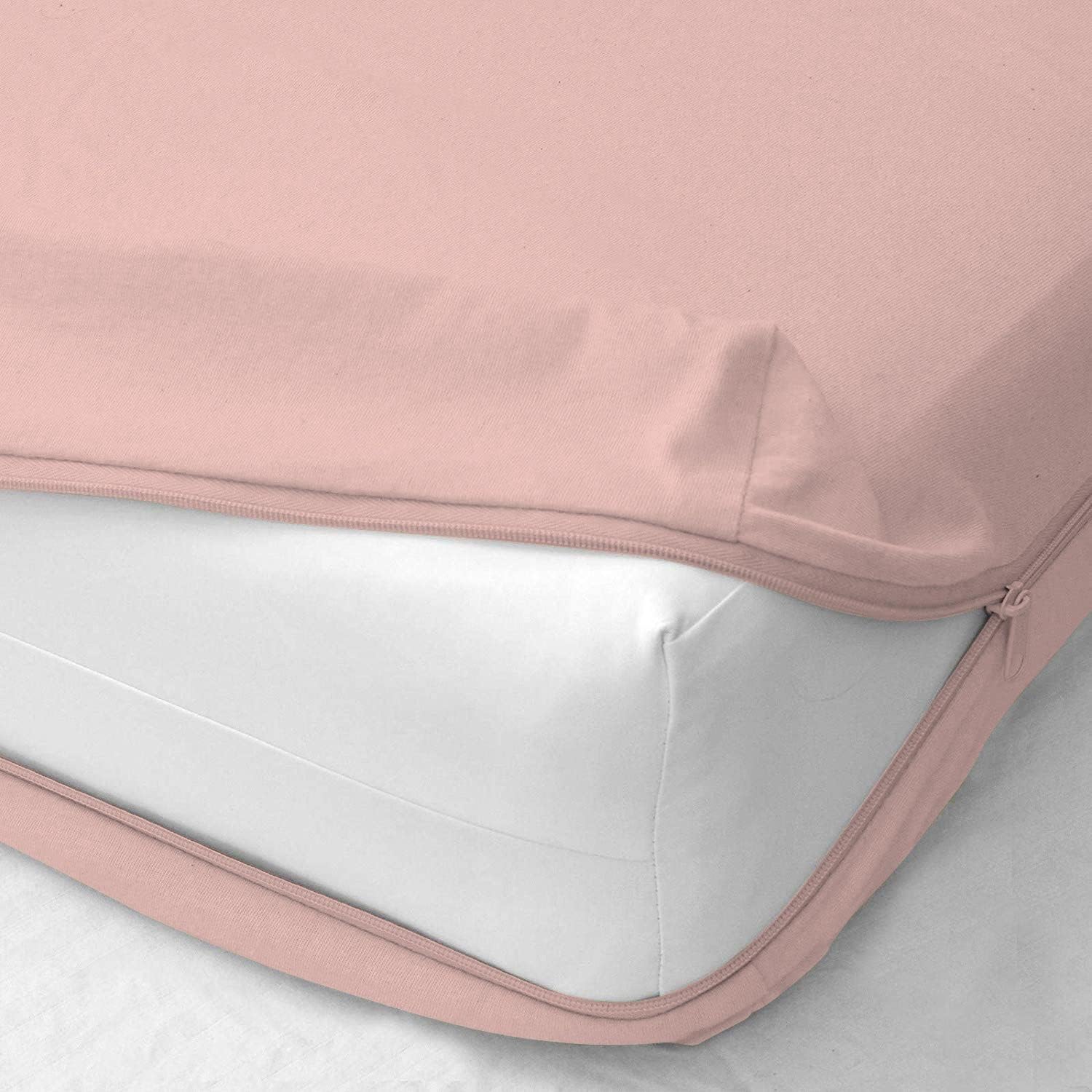 1 sábana bajera con cremallera, tamaño individual, bolsillo