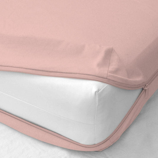 1 sábana bajera con cremallera, tamaño individual, bolsillo profundo de 10