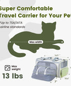 Transportador para gatos con etiqueta de identificación, aprobado por la