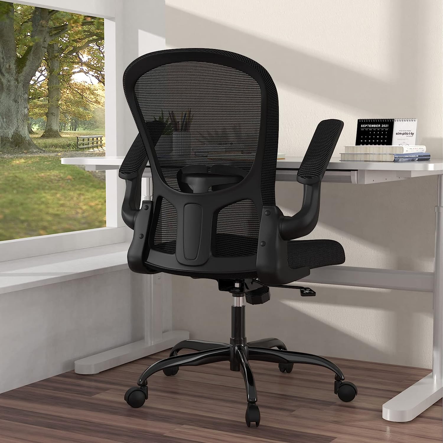 Silla de oficina, silla de escritorio para computadora, silla de escritorio  ergonómica, silla de trabajo giratoria de 360°, silla de computadora con