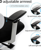 Silla de oficina y escritorio ergonómica con respaldo de malla transpirable