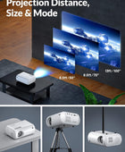 Mini proyector, 2023 proyector portátil actualizado con 9000 Lux y Full HD