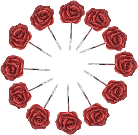 12 anillos para cortina de regadera con diseño de rosas decorativas para el - VIRTUAL MUEBLES