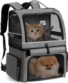 Lekebobor Mochila transportadora para gatos para 2 gatos, mochila