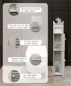 Armario de almacenamiento pequeño para baño, gabinete de almacenamiento delgado - VIRTUAL MUEBLES