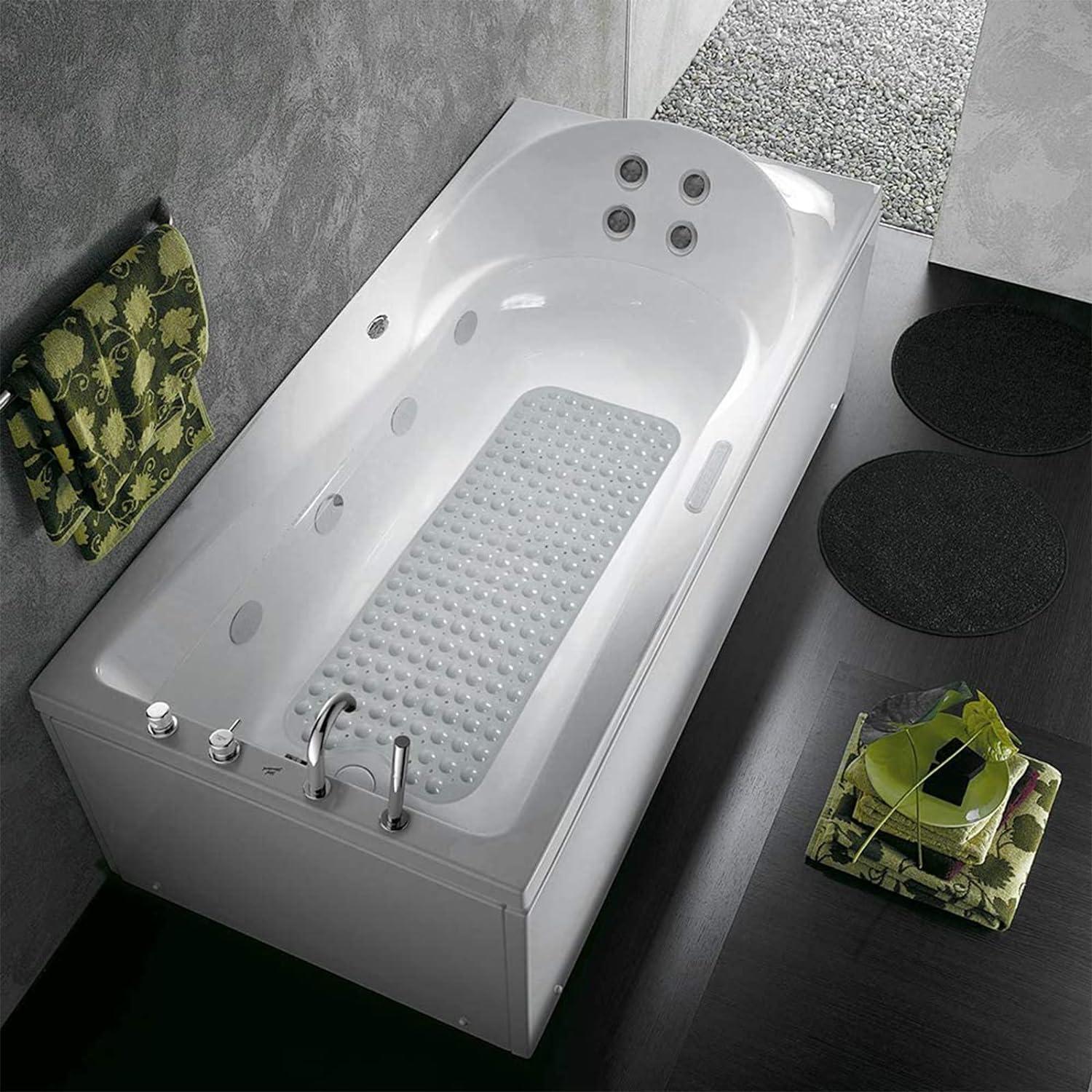 Alfombrilla extra larga antideslizante para bañera y ducha (39 x 16 pulgadas), - VIRTUAL MUEBLES