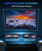 Proyector 4K proyector Bluetooth 5G WIFI con pantalla máxima de 500 pulgadas