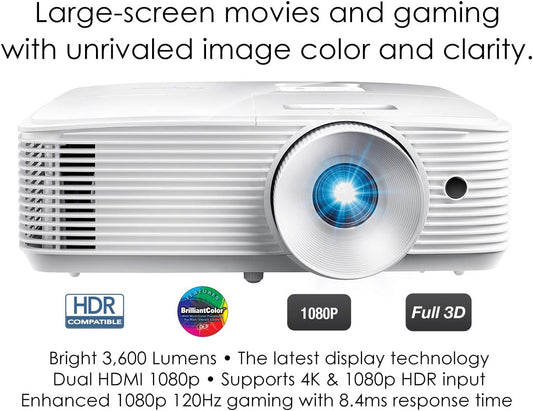 HD28HDR 1080p Proyector de cine en casa para juegos y películas Soporte para