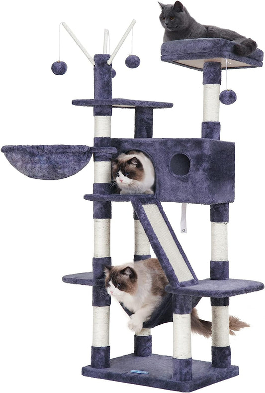Árbol para gatos, torre para gatos de 61 pulgadas para gatos de interior, casa