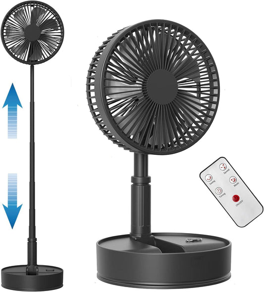 Ventilador oscilante plegable de 8 pulgadas con control remoto ventilador de - VIRTUAL MUEBLES