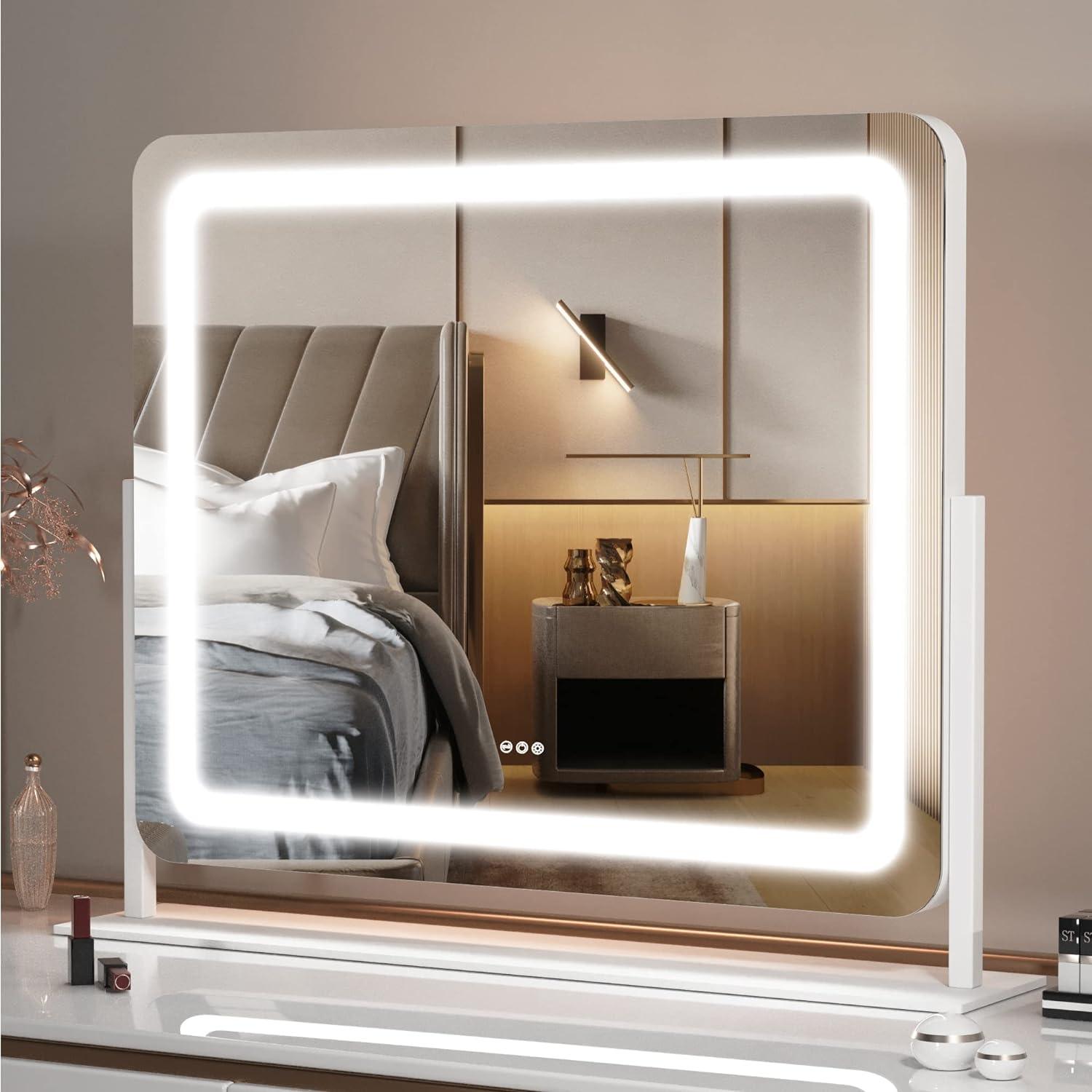 Espejo de tocador con luces espejo de maquillaje LED espejo de 242 x 1 -  VIRTUAL MUEBLES