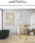 EWDPHW Calentador eléctrico de toallas radiador con temporizador dorado, 140 W - VIRTUAL MUEBLES
