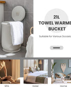 Cubo calentador de toallas para baño, calentador portátil de toallas calientes - VIRTUAL MUEBLES